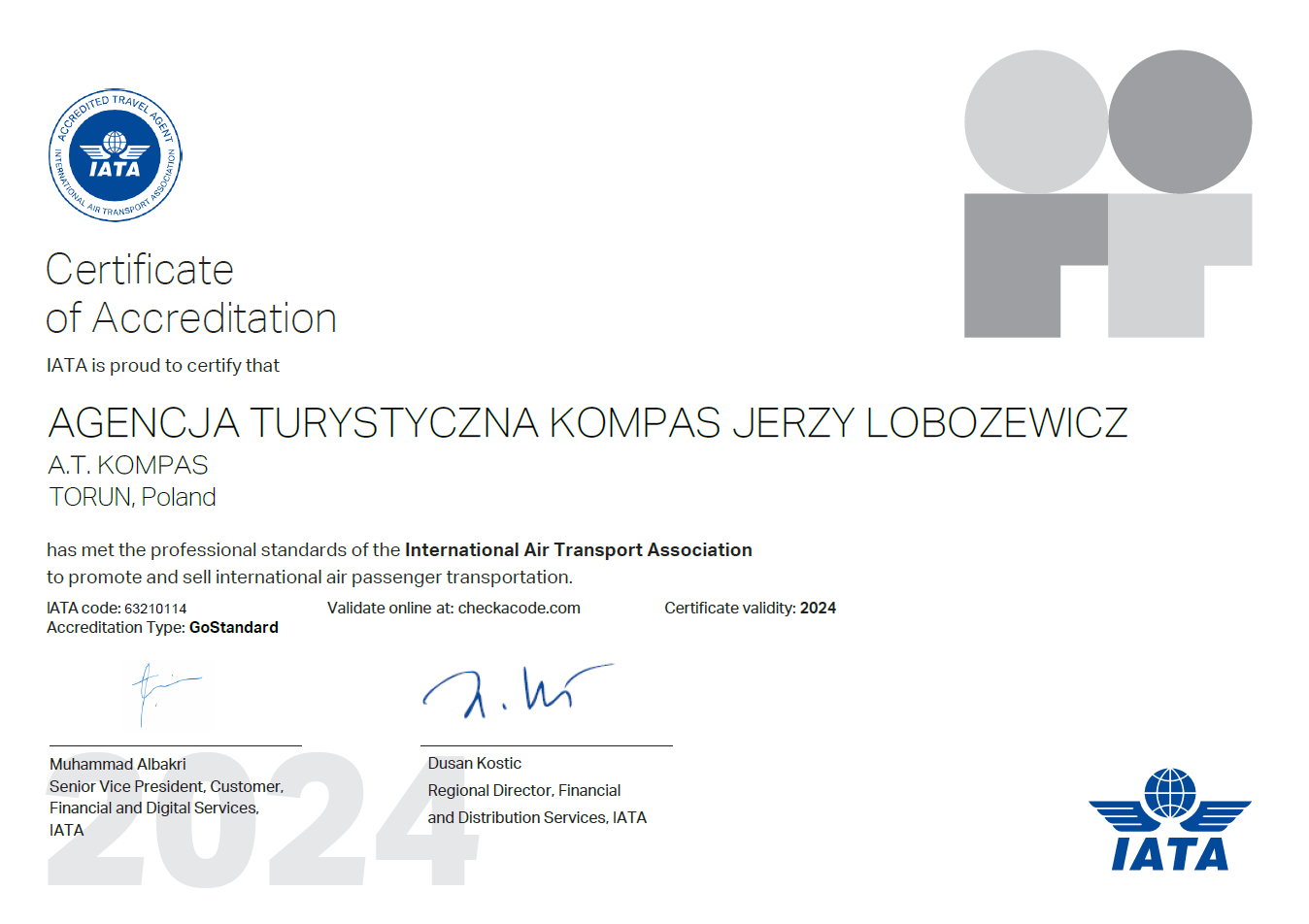 Certyfikat IATA